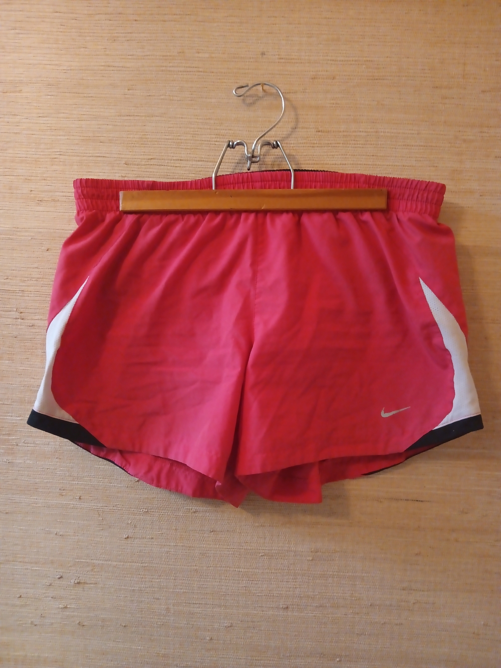 Nike Women's Coral Athletic Shorts with White Accents